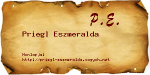 Priegl Eszmeralda névjegykártya